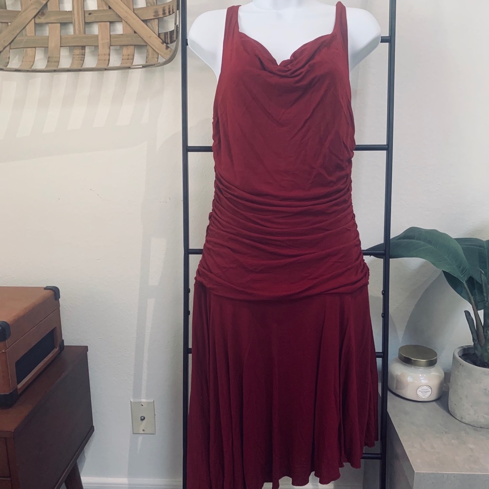 NWOT To The Max Red Knit Asymmetrical Dress